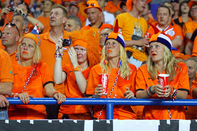 Dutch Football Fans Looking Sad