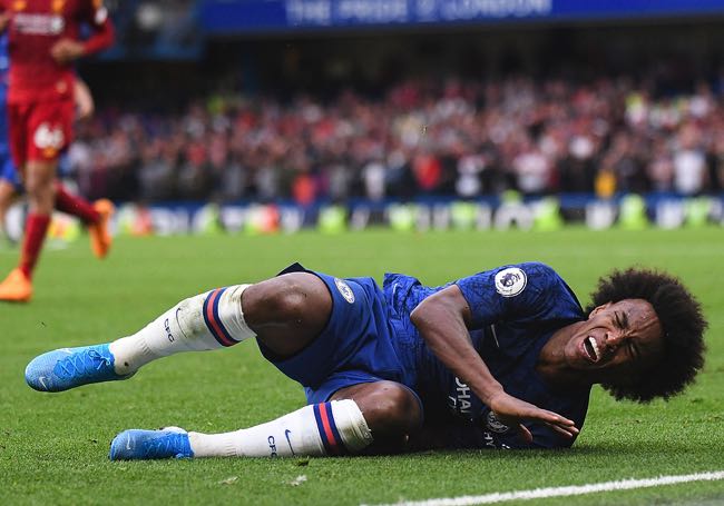 Chelsea player on the ground