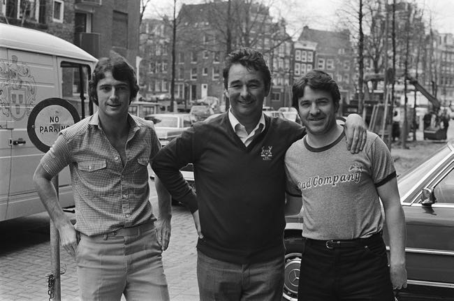 Trevor Francis, Brian Clough & John Robertson in 1980 