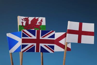 Home nations flags