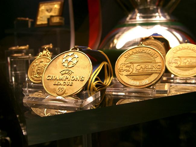 Manchester's treble medals